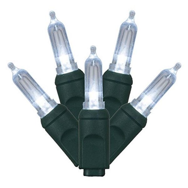Vickerman Vickerman 100 Cool White Italian LED Light on Green Wire 34' Christmas Light Strand