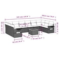 thumbnail image 2 of vidaXL Garden Sofa Set Black, Cream, 2 of 4