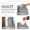 thumbnail image 6 of Metal Donation Box Charity Steel Collection ballot Box Office Suggestion Box Secure Box With Front and top Slot Easy Wall Mount with pre drilled holes 8.5x6.5x4" Drop Box for Home and Office(Black), 6 of 10