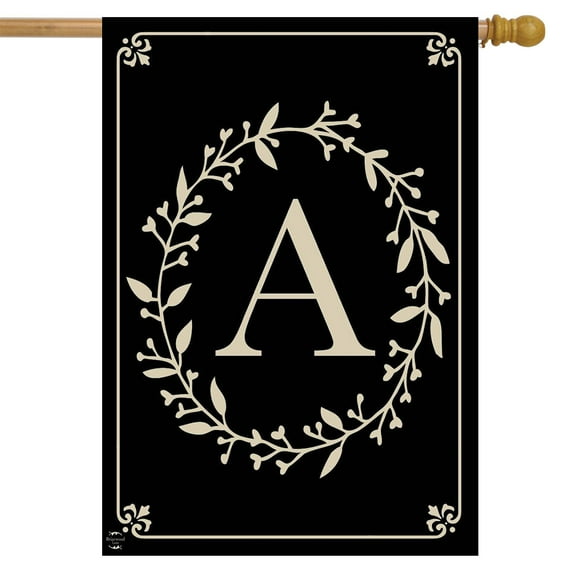 Briarwood Lane Classic Monogram Letter A Double-Sided House Flag