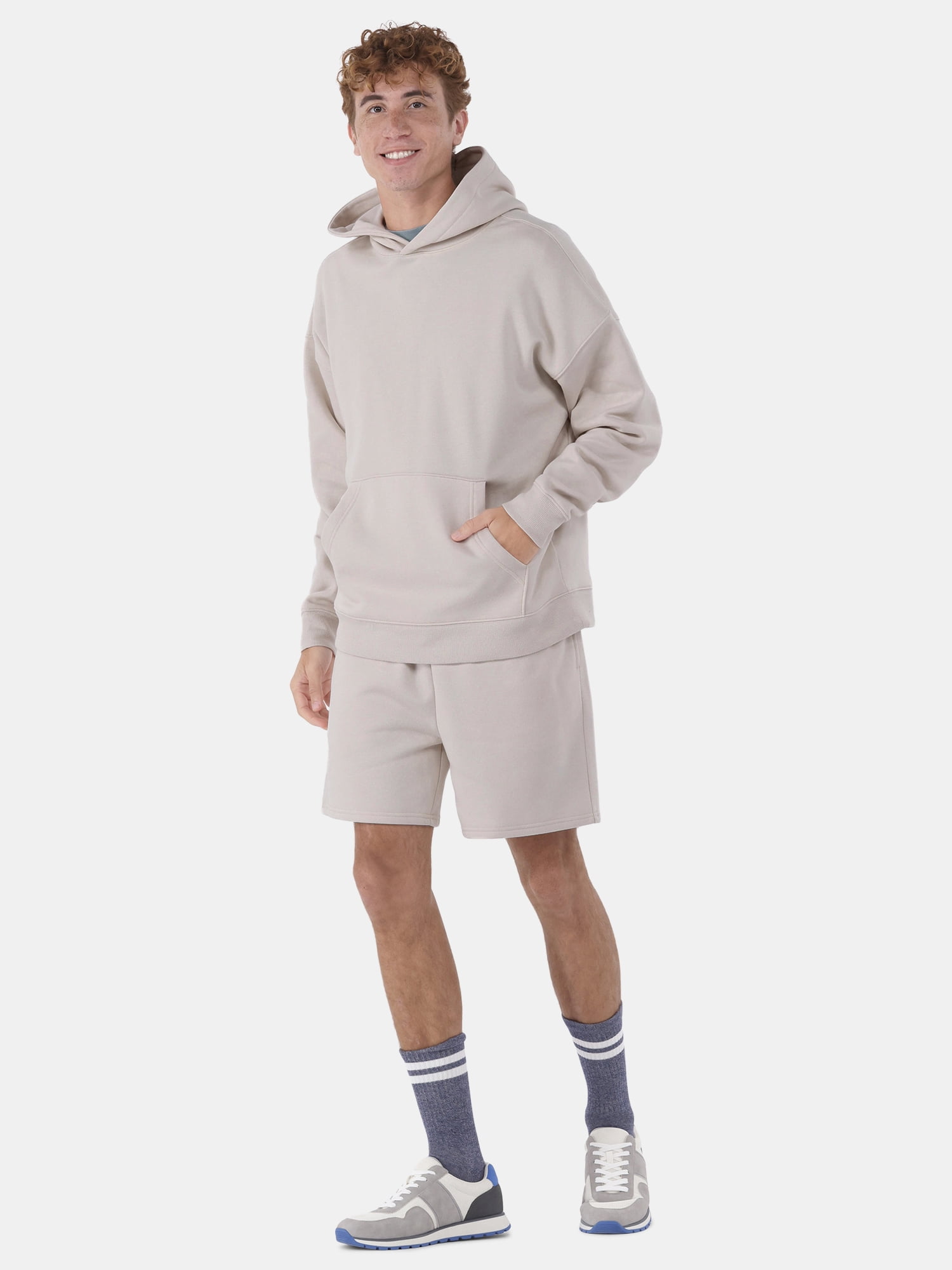 No Boundaries All Gender Oversized Fleece Hoodie Sweatshirt, 1 or 2-Pack, Men's