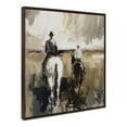 thumbnail image 4 of Kate and Laurel Sylvie Western Cowboy Horseback Ranch Abstract Neutral 2 Framed Canvas Wall Art by The Creative Bunch Studio, 30x30 Brown, Modern Abstract Cowboy Art for Wall, 4 of 7