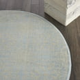 thumbnail image 3 of Nourison Jubilant Geometric Floral Ivory/Light Blue 5'3" x ROUND Area Rug, (5' Round), 3 of 8