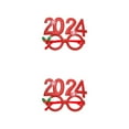 thumbnail image 2 of Redempat Se Démarquer dans le Style avec 2024 Lunettes Cadre Parti Fournitures Inclus Taille Universelle Drôle Forme Large Applications Rouge 2Set, 2 of 6