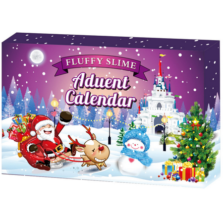 Calendrier de l'Avent Slime DIY 2025 - 24 Kits de Slime Fluffy pour Enfants 4-14 Ans - Cadeau