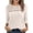 Beige, variant on Vivianyo HD Women's Lace Trim 3/4 Sleeve Knit Top, Fall Ribbed Casual Blouse for Women Pullover Top, Women's Blue, Sizes S-2XL