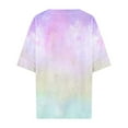 thumbnail image 4 of Jjayotai Summer Tops for Women, V Neck Blouses, Short Sleeve Dressy Shirts, Casual Tunic Top, Womens Graphic T Shirts, Women's T-Shirts Multicolor^8 L, 4 of 5