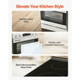 thumbnail image 5 of VEVOR 30 in Electric Range Oven, 4.8 Cu. Ft. Capacity Compact Freestanding Oven, Stainless Steel Kitchen Stove, with 4 Cooktop Burners, Timer, Easy Reach Racks, Storage Drawer, Light(No Power Cord), 5 of 9