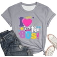 thumbnail image 5 of Women's T-shirts Women's Summer Round Neck Retro 80s Loose Casual Short Sleeved Top T-shirts, 5 of 5