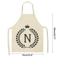 thumbnail image 3 of Quinlirra Soft Cotton and Linen Kitchen Cooking Aprons, Retro Linen Letter Apron, for Women with Cute Pockets, for Baking Painting Gardening-R&, 3 of 9