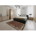 thumbnail image 4 of Ahgly Company Indoor Square Traditional Dark Almond Brown Persian Area Rugs, 7' Square, 4 of 6