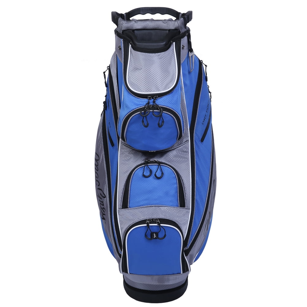 MacGregor Dry Pocket 14 Way Divider Golf DX Cart Bag, Grey/Blue, 7.7 lb