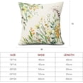 thumbnail image 6 of Spring Summer Pillow Covers 20X20 Inch Set of 2 Yellow Flowers Leaves Butterfly Decorative Pillow Cases Green Leaf Floral Cotton Linen Cushion Case Farmhouse Home Decor for Sofa Couch Porch Outdoor, 6 of 6