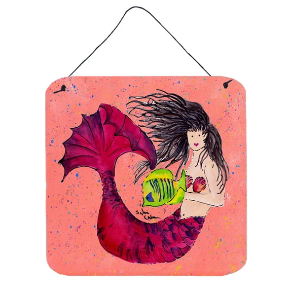 Carolines Treasures 8338DS66 Mermaid Wall or Door Hanging Prints 6HX6W multicolor