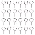 thumbnail image 1 of 36 ganchos roscados de 26 mm, ganchos ligeros, ganchos autorroscantes, anillos para ganchos con forma de ojo de oveja, tornillos para ojo de oveja (plateados), 1 of 7