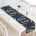 thumbnail image 2 of MKHERT Blue gold pattern Table Runner for Kitchen Wedding Party Home Decor 14x72 inch, 2 of 4
