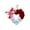 Red3, variant on 1PC 11.02Inch Valentine's Day Heart Wreath - Romantic Heart Shape Wreath with Plush Pom Pom Balls,Artificial Floral Wedding Garland for Front Door Decor, Indoor Outdoor Wall Window Home Decorations