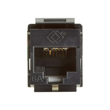 Black Box CAT6A Keystone Jack Unshielded RJ45 Black
