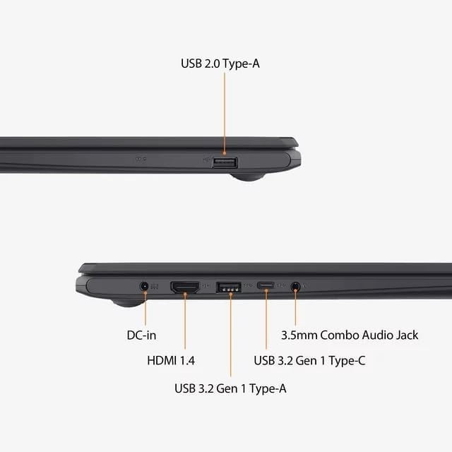 ASUS 15.6" FHD VivoBook Go L510 Ultra Thin Laptop, Intel Celeron N4020, 4GB RAM, 128GB eMMC, 1 Year Office 365 Included, Win11, Backlit Keyboard, 180 Degree Hinge, Black with Mazepoly Accessories