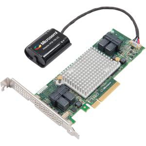 Microsemi Adaptec 8 81605Z SAS Controller - 12Gb/s SAS - PCI Express 3.0 x8 - Plug-in Card - RAID Supported - 0, 1, 1E, 5, 6, 10, 50, 60 RAID Level - 16 Total SAS Port(s) - 16 SAS Port(s)