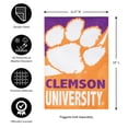 thumbnail image 2 of Clemson Tigers 12.5'' x 18'' Double-Sided Burlap Garden Flag, 2 of 5
