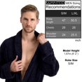 thumbnail image 3 of Men's Soft Plush Fleece Classic or Hooded Robe with Front Pockets, 3 of 7