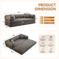 thumbnail image 4 of GUUKIN 78.8" Sleeper Sofa Bed with Pillow Floor Couch Armrest Modern Modular Sectional Sofa Loveseats Convertible for Living Room Bedroom Grey, 4 of 10
