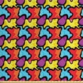 thumbnail image 1 of Colorful Fabric by the Yard, Graffiti Composition of Ornate Abstract Shapes Modern Street Art Illustration, Upholstery Fabric for Dining Chairs Home Decor Accents, Multicolor by Ambesonne, 1 of 4
