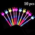 thumbnail image 2 of Bangcool 10PCS Light Stick Cute V Posture LED Light up Stick Glow Stick for Night Party, 2 of 8