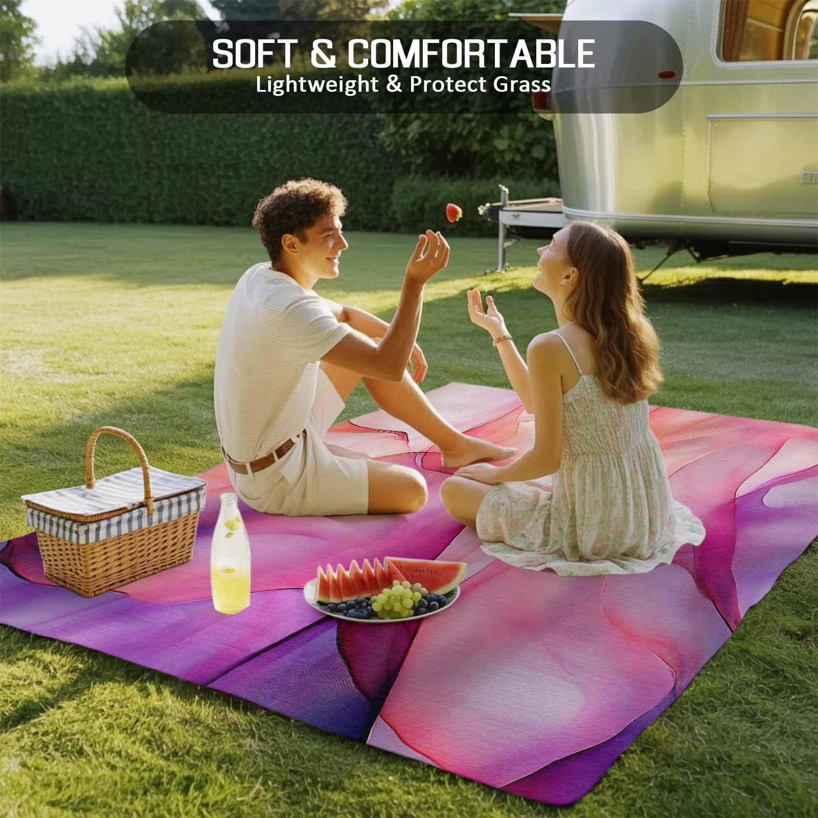Outdoor Rug 5x8ft Abstract Ombre Pink Marble Large Area Rug Modern Art Indoor Outdoor Carpet Outdoor Rugs Mats for Patio Camping,RV,Front Door, Outside Decor