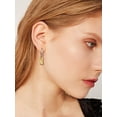 thumbnail image 3 of PROSTEEL Pendientes colgantes Huggie Pendientes de aro colgantes Pendientes de acero inoxidable para mujeres Niñas Topacio de noviembre Cristal Joyería Madre Regalo de cumpleaños para mamá Esposa, 3 of 8