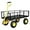 Black & Yellow, variant on 500 Lbs Capacity Heavy Duty Mesh Steel Garden Cart, Folding Utility Wagon with Removable Sides,10 Inch Flat Free Tires, Black & Yellow