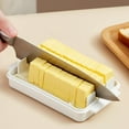 thumbnail image 5 of Oimcto Butter Cutting Storage Box,Butter Dish Butter Dish with Lid for Countertop Rationing of Butter Cubes Cutting Measuring Lines When Placed in the Refrigerator, 5 of 9