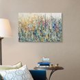 thumbnail image 3 of Cuadro lienzo abstracto de campo de flores en tonos pastel vibrantes, decoración ligera horizontal en tela canvas, 3 of 7