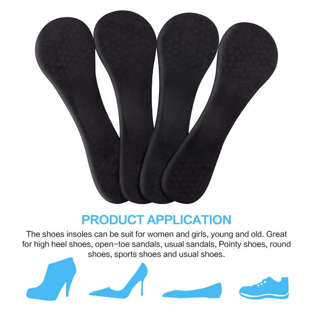 Plantilla de zapatos con soporte para arco 3/4 para mujer, talla 2-7,5, para pies planos, fascitis plantar