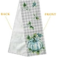 thumbnail image 3 of Fall Pumpkin Leaves Buffalo Plaid Table Runner Seasonal Autumn Farmhouse Kitchen Dining Table Decorations for Indoor Outdoor Home Decor 13x72 Inch, 3 of 6