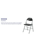 thumbnail image 6 of Emma + Oliver 4 Pack Black Vinyl Padded Metal Folding Chair Home Office, 6 of 15