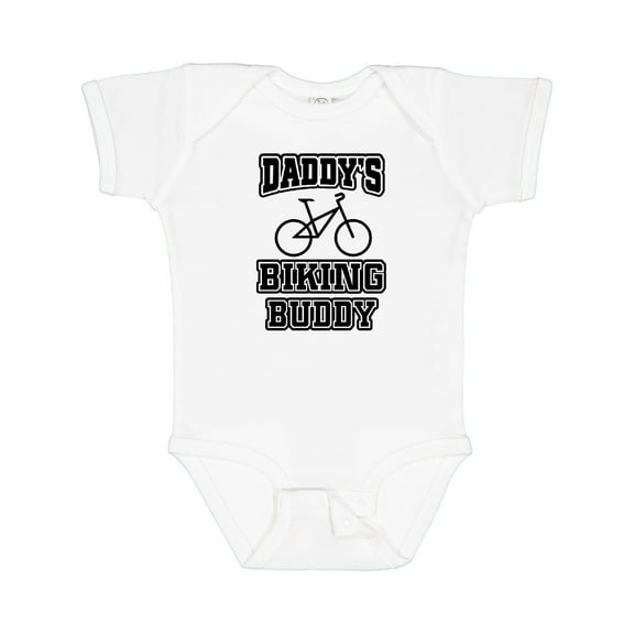 Inktastic Daddys Biking Buddy Boys or Girls Baby Bodysuit