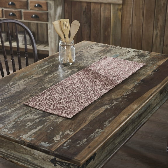 VHC Brands Runner 12x36, Cotton Dining Room, Kitchen Table Runner, Country Farmhouse Style, Custom House Collection, Rectangle 12x36, Natural