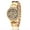 Gold, variant on Rome Double Circle Diamond Watch Three Eyes Full Of Diamonds British Metal Strap Noble And Elegant Unisex Watch