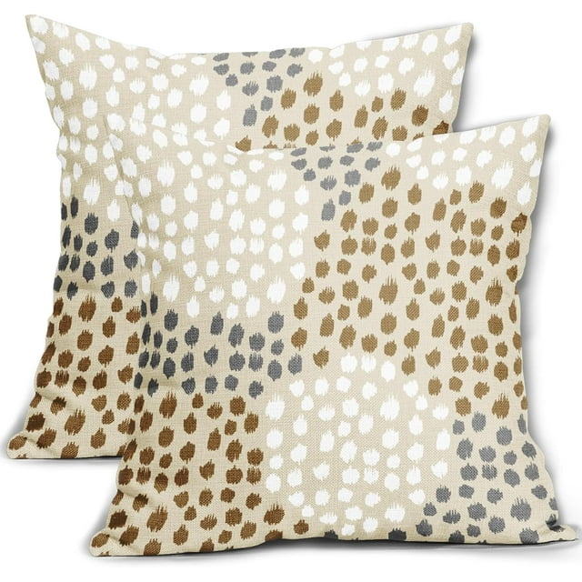 Housses de Coussin de Noël 18x18 Pouces Arbre de Noël Joyeux Noël Coussins Décoratifs Rouges pour Canapé d'Hiver