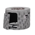 thumbnail image 4 of Kaur Outdoor Lightweight Concrete Circular Fire Pit, Gray, 4 of 11