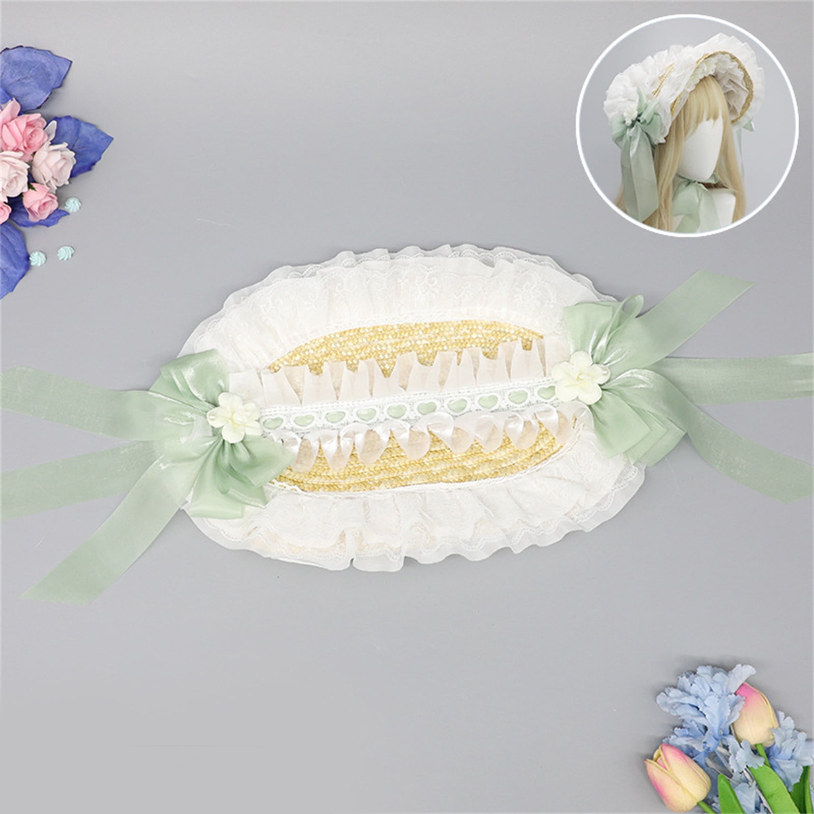 Garden Party Hat Sun Protective Panama Hat For Photography And Daily Wear French Styles Teaparty Bonnet Hat for Women