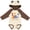 Natural & Brown w Ears, variant on Inktastic Safari 1st Birthday Boys or Girls Long Sleeve Baby Bodysuit