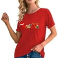 thumbnail image 5 of Christmas Shirts for Women Christmas Tree T-Shirt  Letter Graphic Tees Tops, 5 of 6
