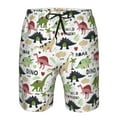 thumbnail image 4 of Kdxio Dinosaur Pattern Mens Casual Shorts - Drawstring Summer Beach Sports Shorts for Men, 4 of 9
