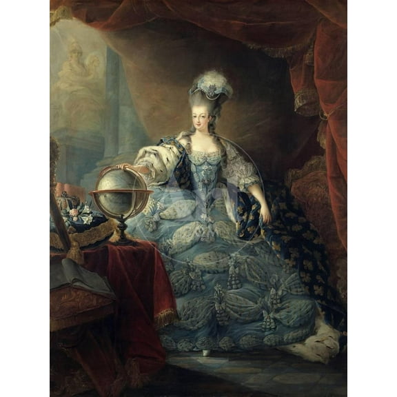 Portrait of Marie Antoinette, Queen of France by JeanBaptiste Andre GautierDagoty, Figurative Unframed Photographic Print Wall Art Sold by ArtCom