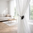 thumbnail image 3 of Evideco French Home Goods Osaka Ginkgo Leaf Black Curtain Tiebacks, 3 of 8