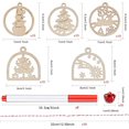 thumbnail image 2 of 50 piezas de adornos colgantes de madera sin terminar para bricolaje para decoraciones navideñas, 5 estilos de rodajas de madera con agujeros para manualidades infantiles, centros de mesa, decoracione, 2 of 5