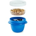 thumbnail image 5 of Rubbermaid TakeAlongs On the Go Food Storage and Meal Prep Containers, 1.2 Cup Snack Containers with Twist & Seal Lids, 3-Pack, Teal Splash/Marine Blue (Colors May Vary), 5 of 8